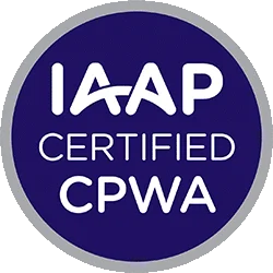 IAAP CPWA badge
